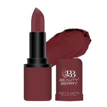 Beauty Berry Soft & Matte Moisturizing Velvet Lipstick For Women - Long-Lasting, Hydrating, High-Pigment Color. (Shade 27)